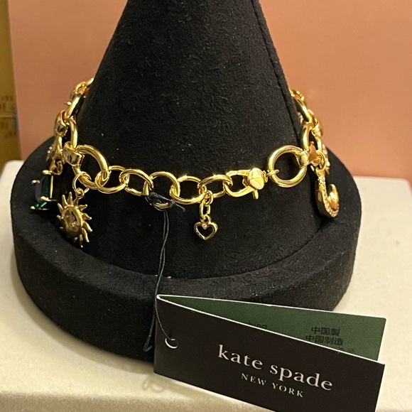 Kate Spade Gold Charm Bracelet with Colorful Accents - Picture 6 of 6
